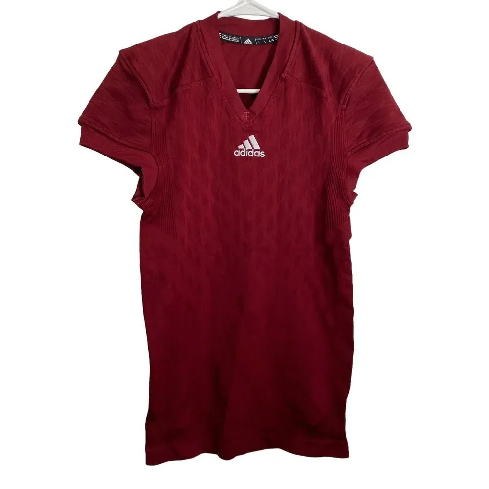 Adidas Mens Techfit Primeknit Football Jersey‎ M99583 Size Large Burgundy
